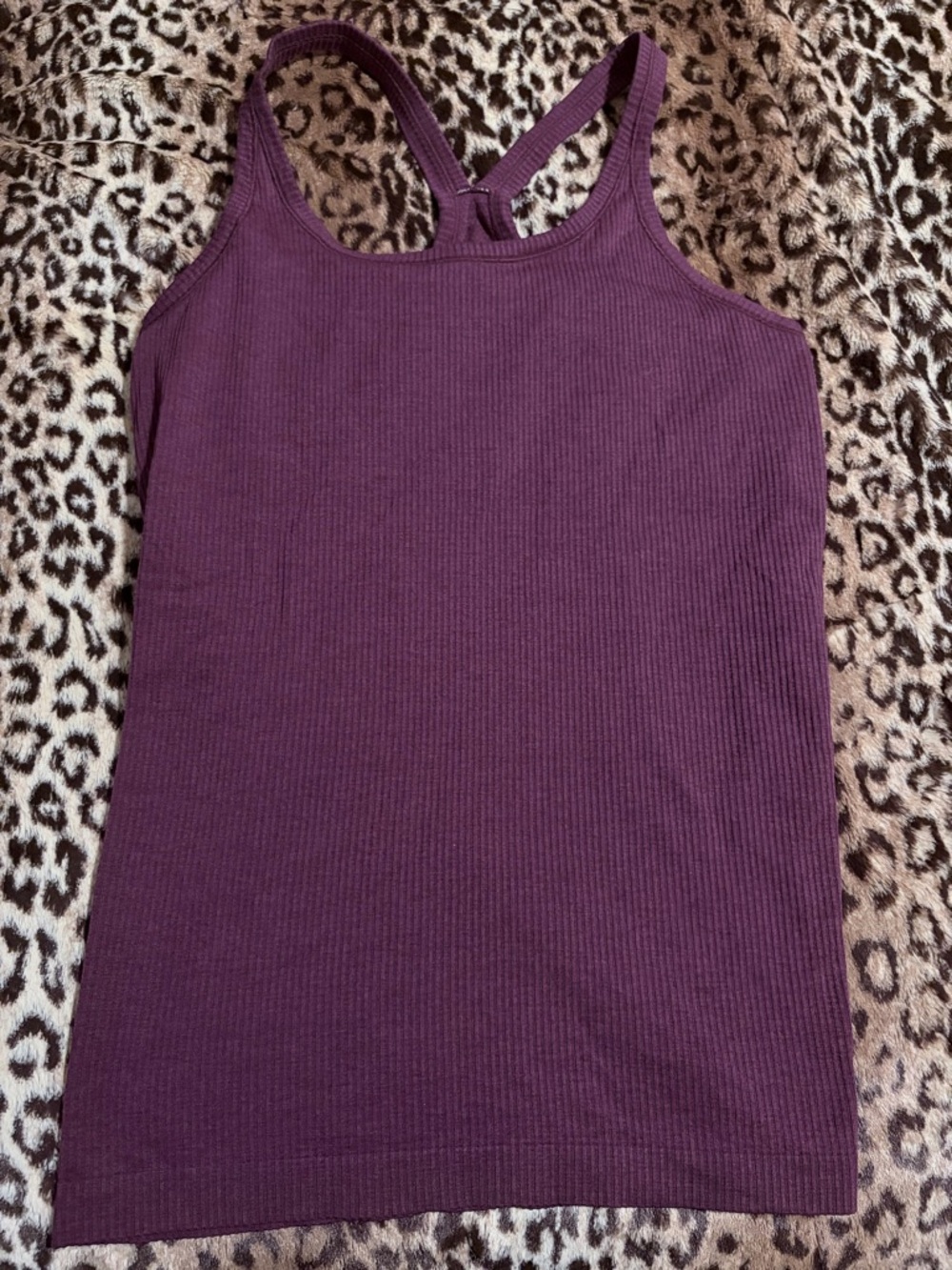 Lululemon Plum Ribbed Racerback Tank Top - Picture 2 of 5